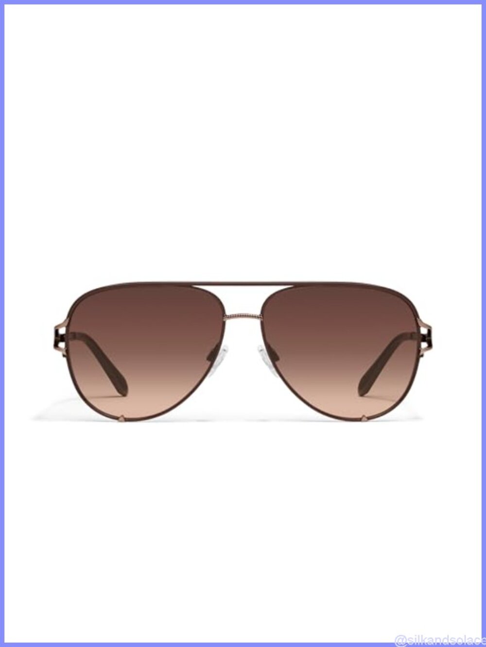 QUAY High Key Twist Oversized Aviator Sunglasses UV Protection Full Frame